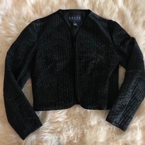 Ralph Lauren Black silky quilted vintage jacket like new, very rare